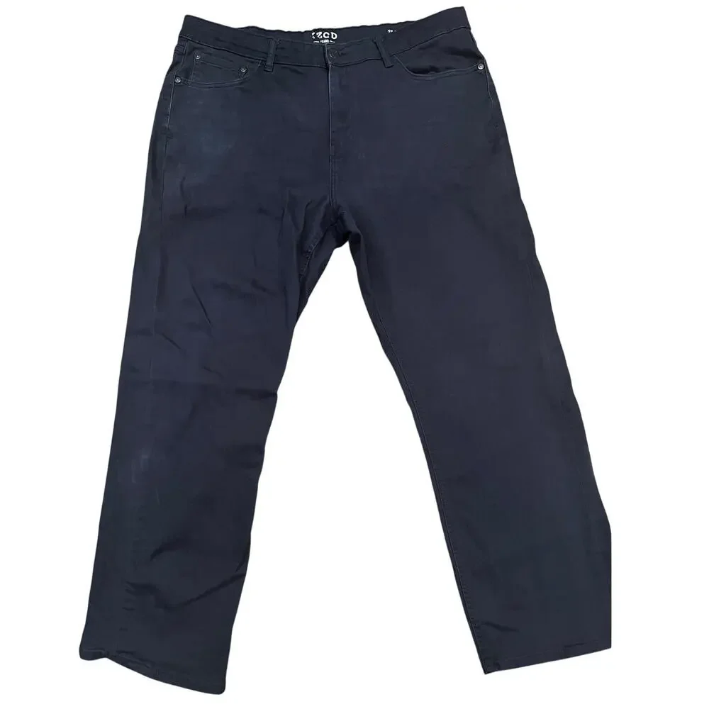 IZOD Men’s Canvas Pants Blue‎ Relaxed Fit Straight Leg Trousers 38x30 Casual